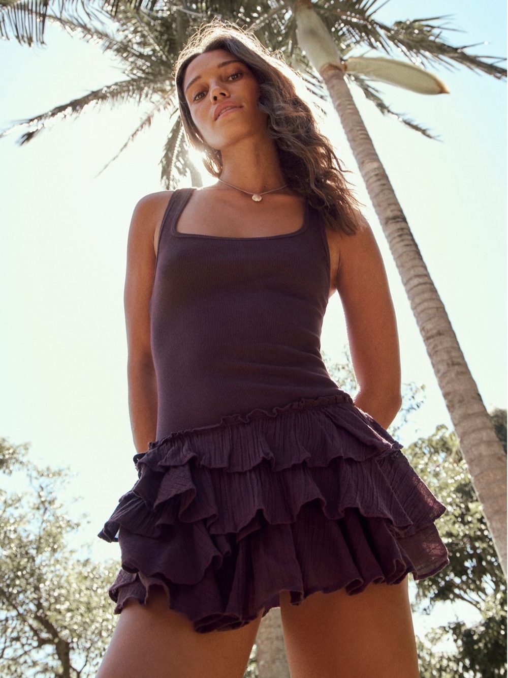 Free People Beach Babe Romper in Brown